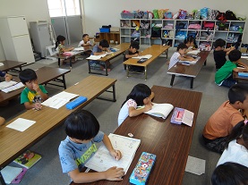 学習の様子（下羽栗児童クラブ）