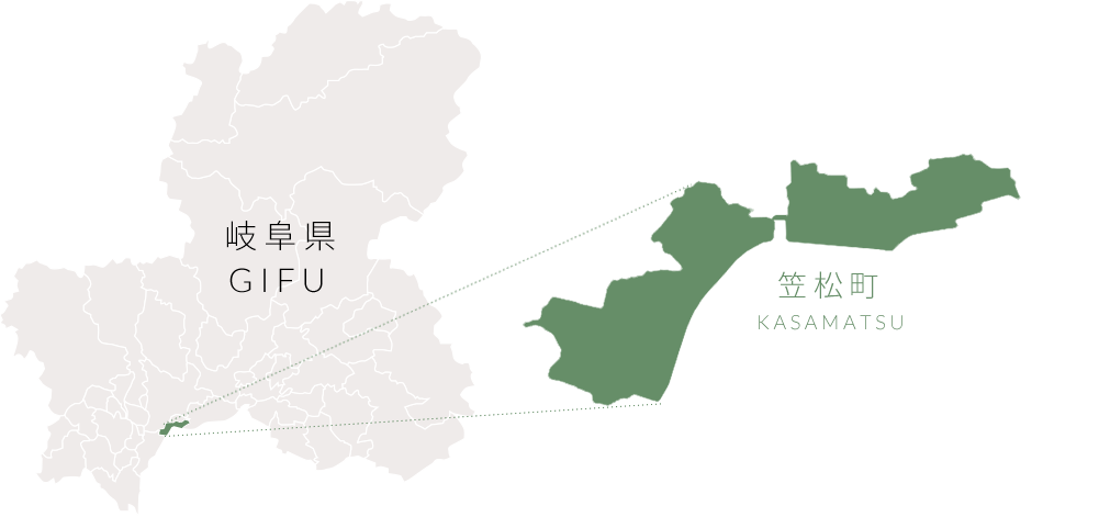 岐阜県笠松町の地図