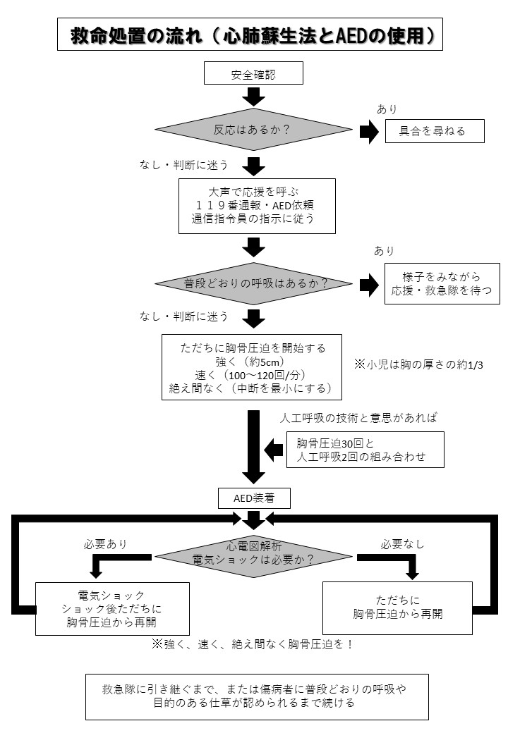 救命処置の流れ
