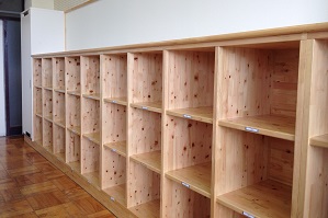 新しく設置されたロッカーの写真