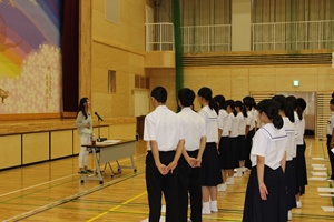 講師の発声実演