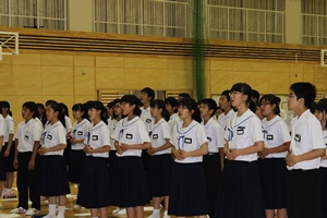 生徒の発声練習