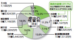 平成29年度一般会計歳出性質別決算状況（円グラフ）