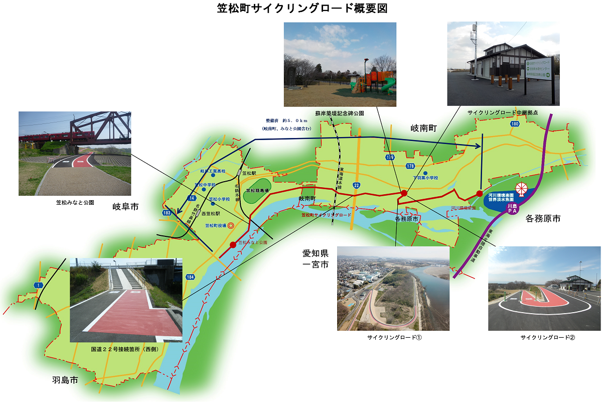 サイクリングロードの概要図