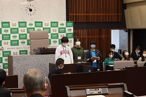 班長の発表の様子