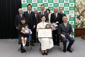 町民特別奨励賞授与式集合写真